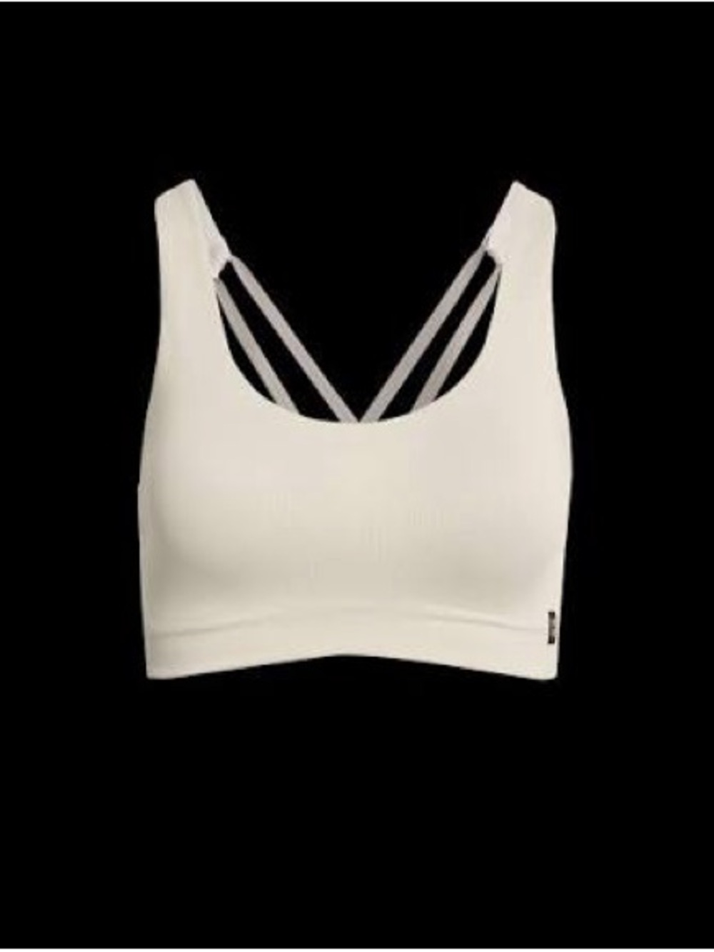 On Running Cream Double-Strap Seamless Sports Bra